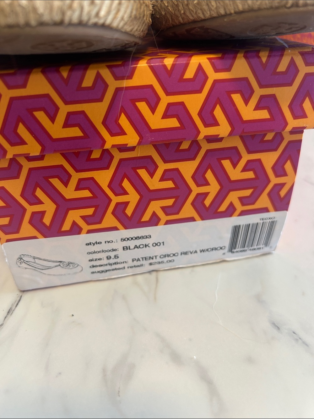 Tory Burch Metallic Gold Reva Logo Ballet Flats - Picture 4 of 12